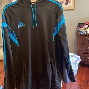Adidas Climalite hooded sweatshirt.